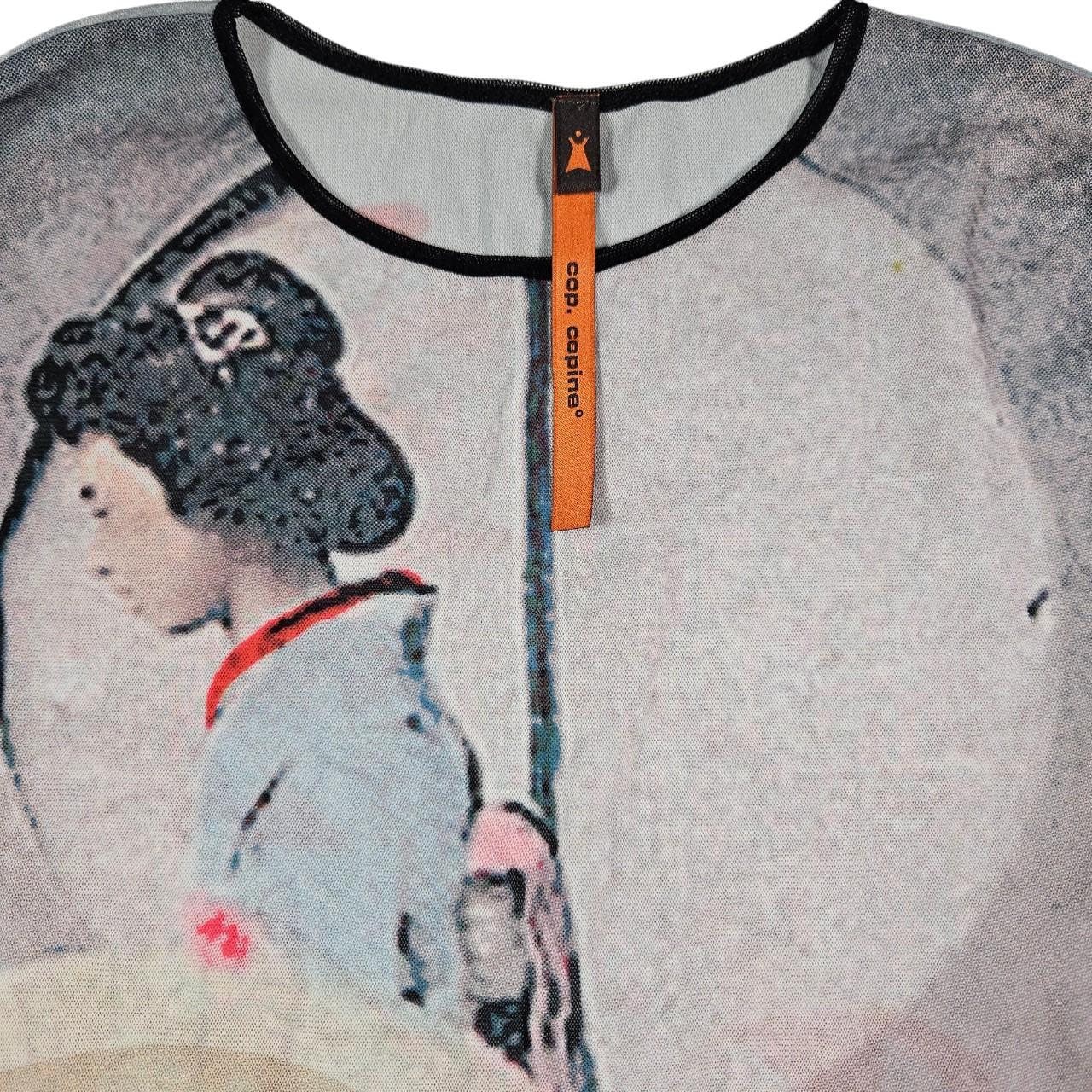 Vintage Cop Copine Geisha Graphic Print Sheer Mesh Top - Etsy