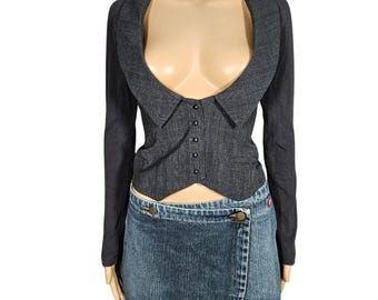 Vintage Cop Copine button up top blazer