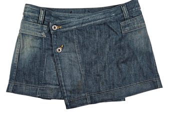 『4年保証』 Mini Micro Denim Techwear Cyber Y2K Diesel Skirt Etsy - スカート