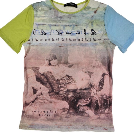 Vintage Cop Copine Egyptian Graphic Print Sheer Mesh Top - Etsy