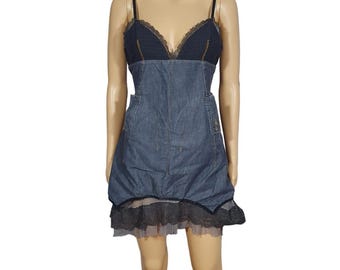 Vintage Cop Copine baby doll mini dress