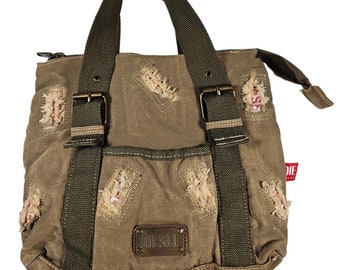 Vintage Diesel messenger utilitarian crossbody canvas bag