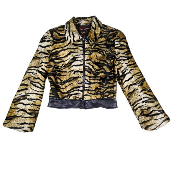 Vintage Miss Sixty Luxury Animal Print Furry Jacket - Etsy