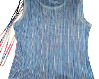 Vintage Very Rare Miss Sixty Girl Eating Sushi Graphic Print Top