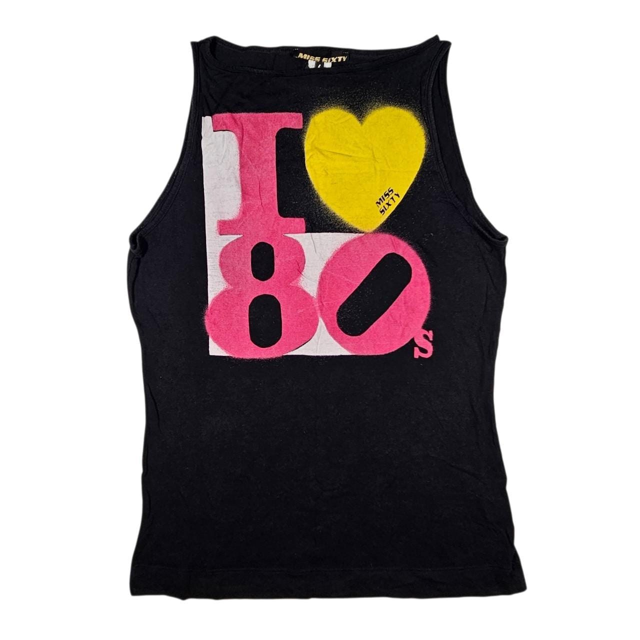 miss sixty手のプリント タンクトップ ブラック Logo Tank Top - MISS SIXTY
