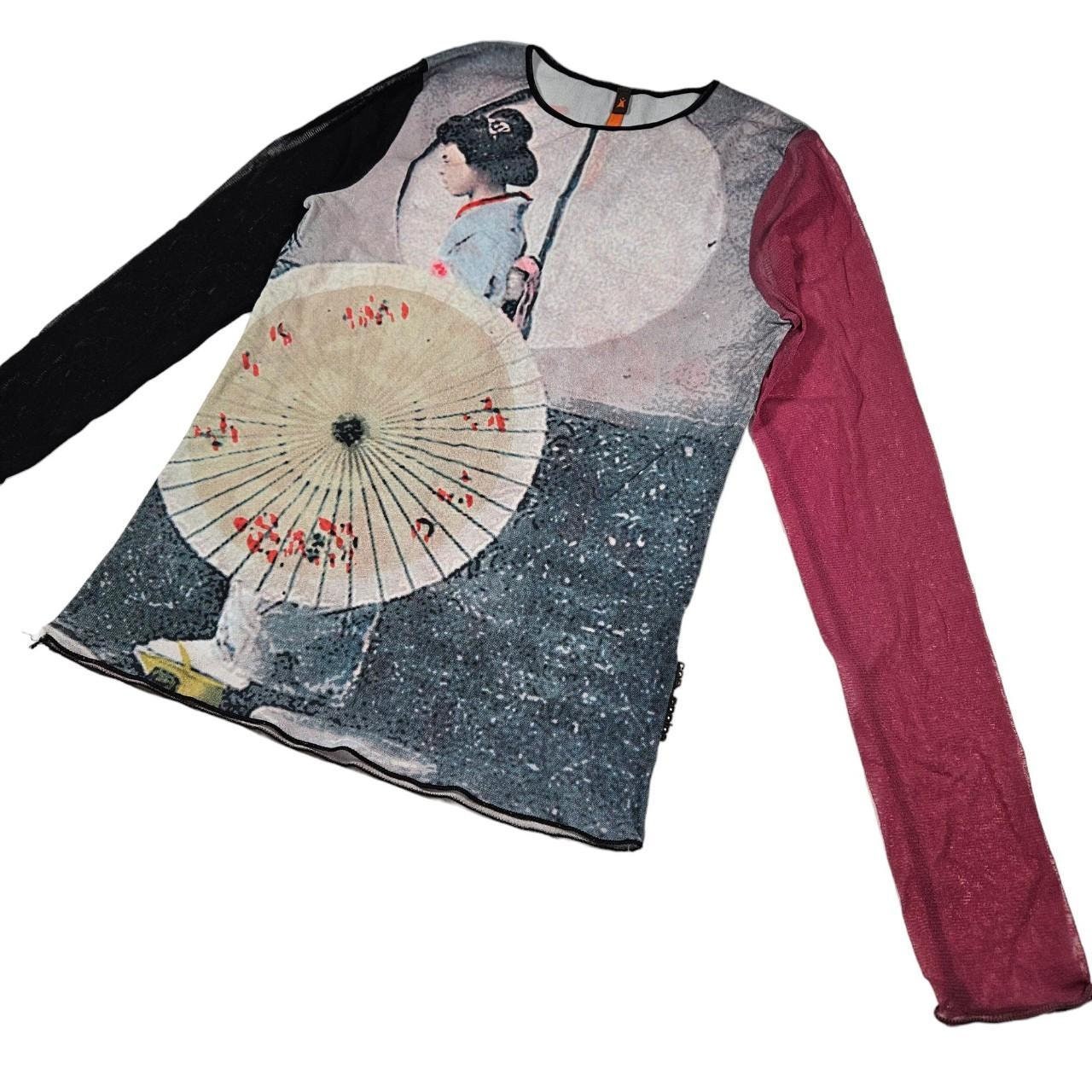 Vintage Cop Copine Geisha Graphic Print Sheer Mesh Top - Etsy UK