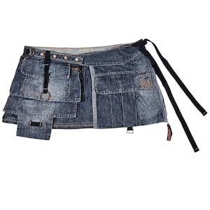 Vintage Marithé François Girbaud bondage wrap around ultra mini skirt