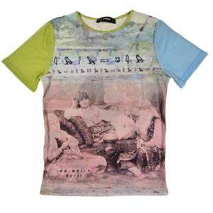 Blusa de malha transparente com estampa gráfica egípcia Cop Copine Vintage