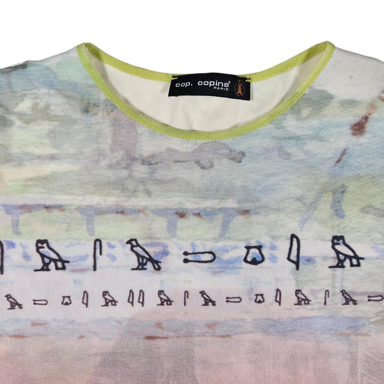Vintage Cop Copine Egyptian Graphic Print Sheer Mesh Top - Etsy