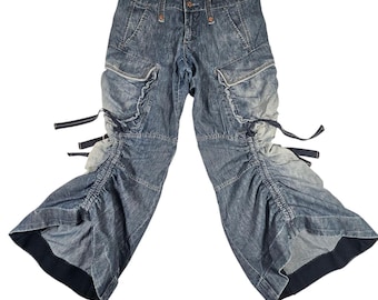 2000s Marithé + François Girbaud Flared Low Waist Jeans / MFG