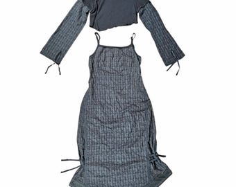 Cop Copine Archive Dress 90s French Designer Viscose Avant Garde