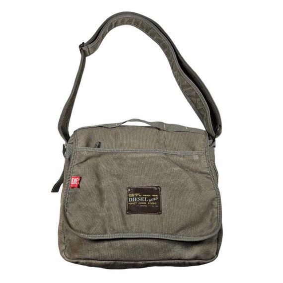 Vintage Diesel Messenger Utilitarian Canvas Bag Etsy Sweden