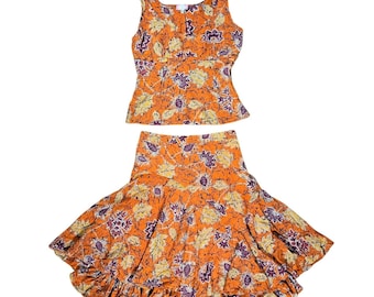 Set coordinato 2 pezzi vintage Blugirl Blumarine 100% seta