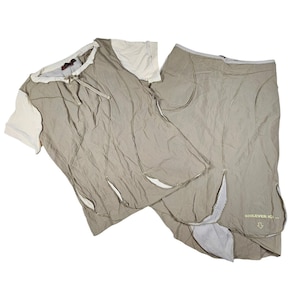 Conjunto vintage Cop Copine de 2 peças, top e saia