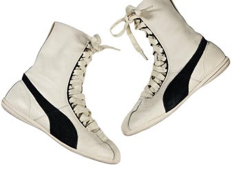 ヴィンテージのプーマ製レザーボクシング・レスリングブーツ