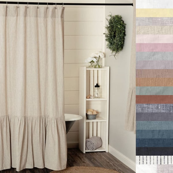 Extra Long Shower Curtain Etsy