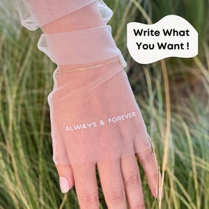 Fully Customizable Full Fingerless Bridal Gloves Bride Gloves for Wedding Tulle Customizable Wedding Sleeves Tulle Personalizable Mittens