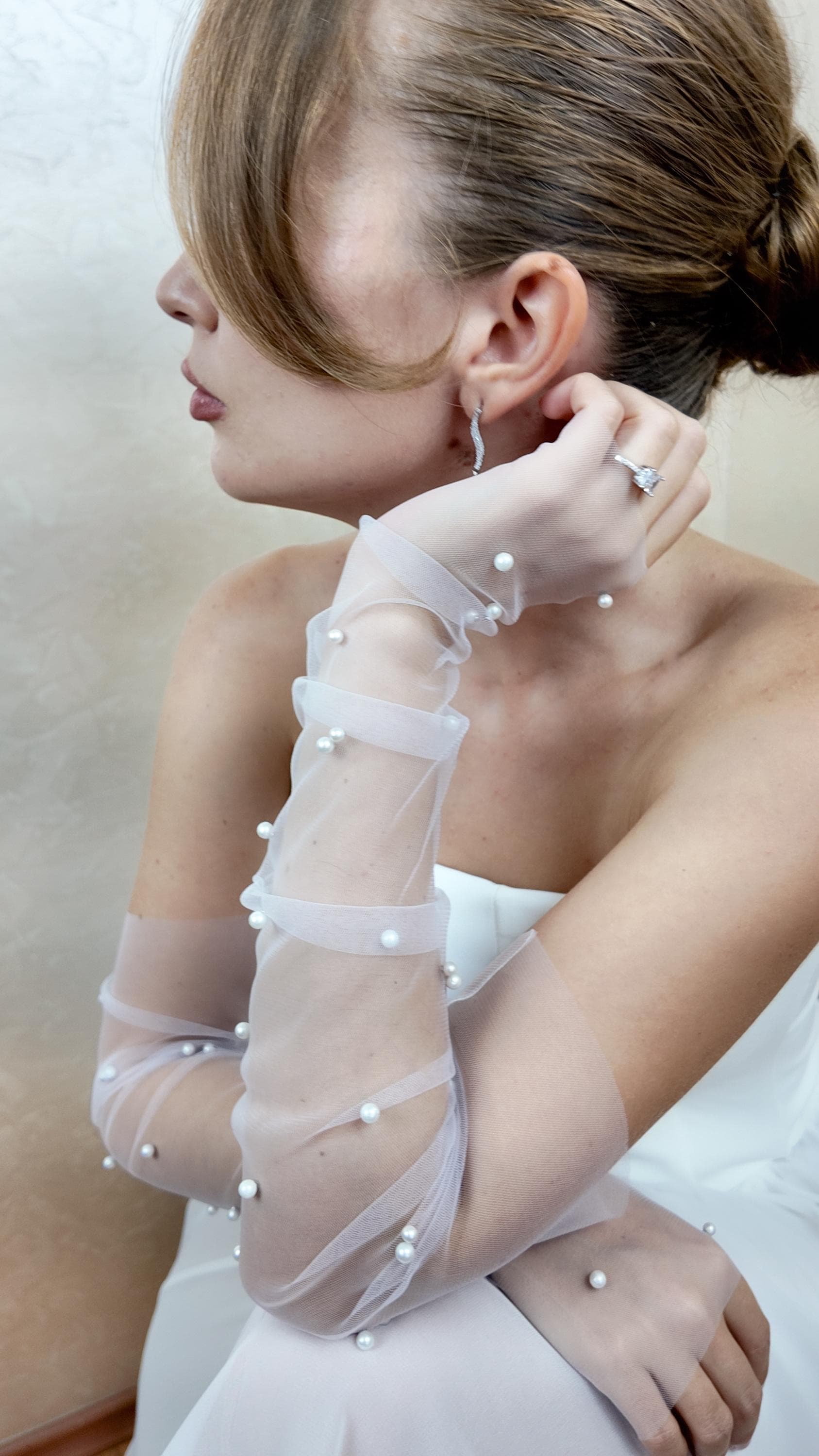 Donna Wambere Guanti Da Sposa Da Donna, Vintage, In Pizzo, Lunghi - 12