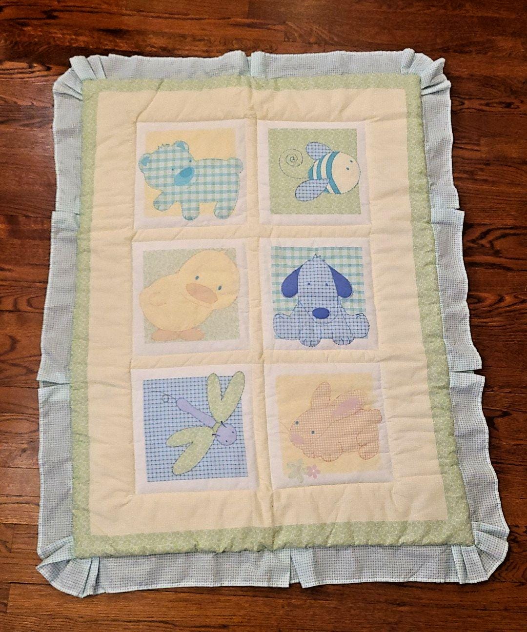 海外 ヴィンテージ ベビー キルト パンダ Vintage Baby Tykes Blanket