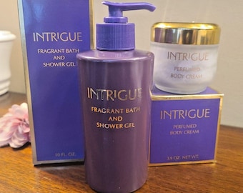 Mary Kay INTRIGUE Perfumed BODY CREAM 3.9 oz & Fragrant Bath Shower Gel 10 oz