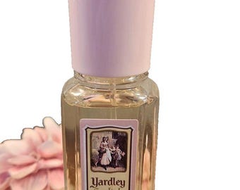 Vintage Yardley ENGLISH ROSE Cologne Spray 3/4 oz Ornate Bottle with PINK Lid