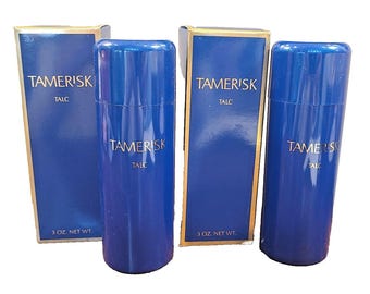 2 Vtg Mary Kay TAMERISK For MEN Talc Powder Full Size 3 oz Each NIB Shelfware