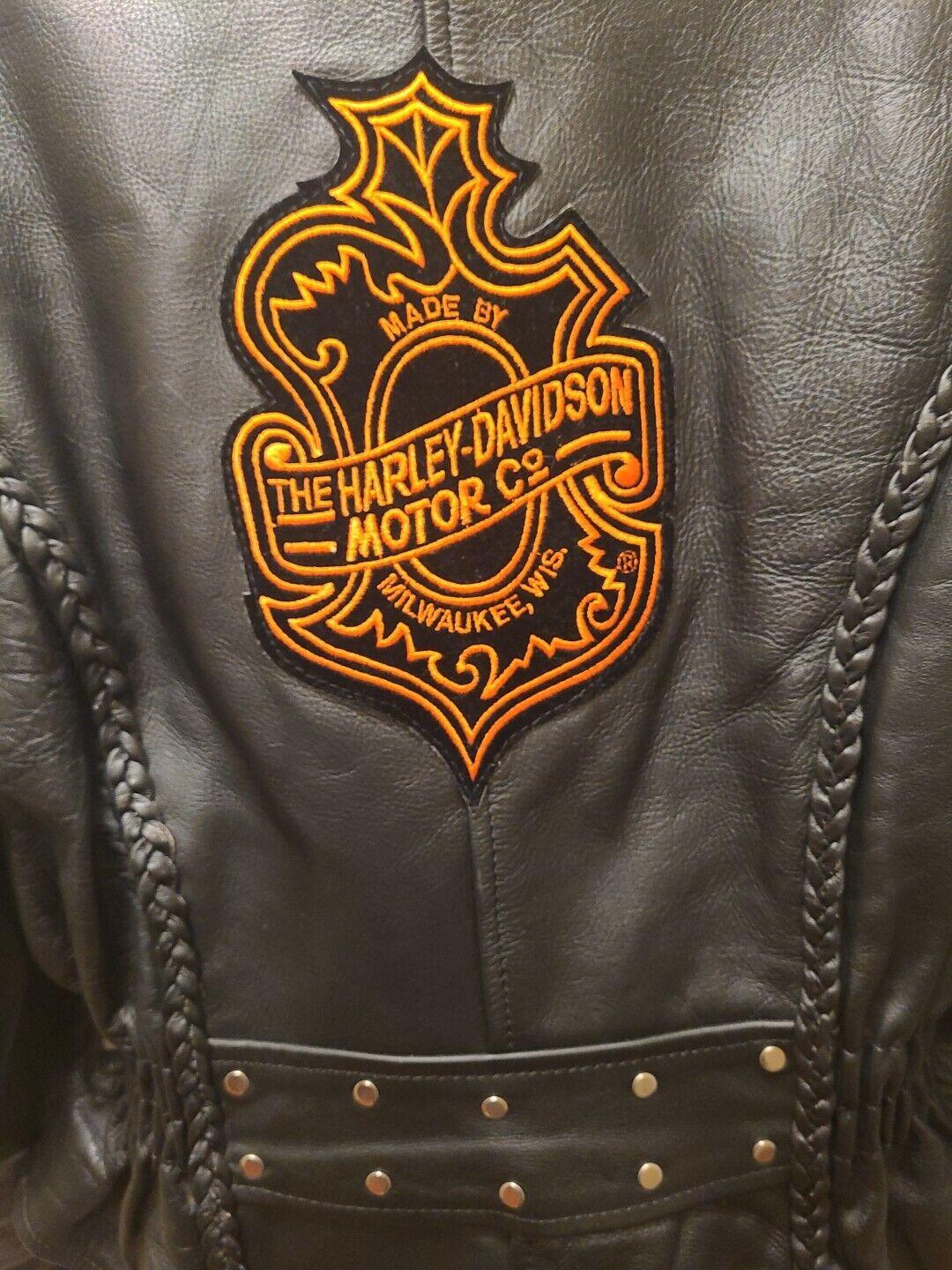 Hudson Womens Leather Motorcycle Jacket Cafe Racer Harley Davidson  display picture 1
