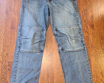 Vtg 2007 Star Motorcycle Yamaha Jeans Blue Denim Riding Pants Double Knee 38 Y2K