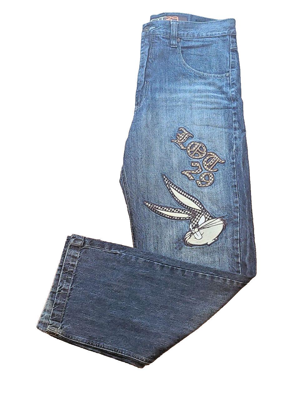 DEAD STOCK❗️90s CHAZzZ×LOONEY TUNES デニム Vtg 90s Y2K Looney Tunes Distressed Denim Overalls Warner