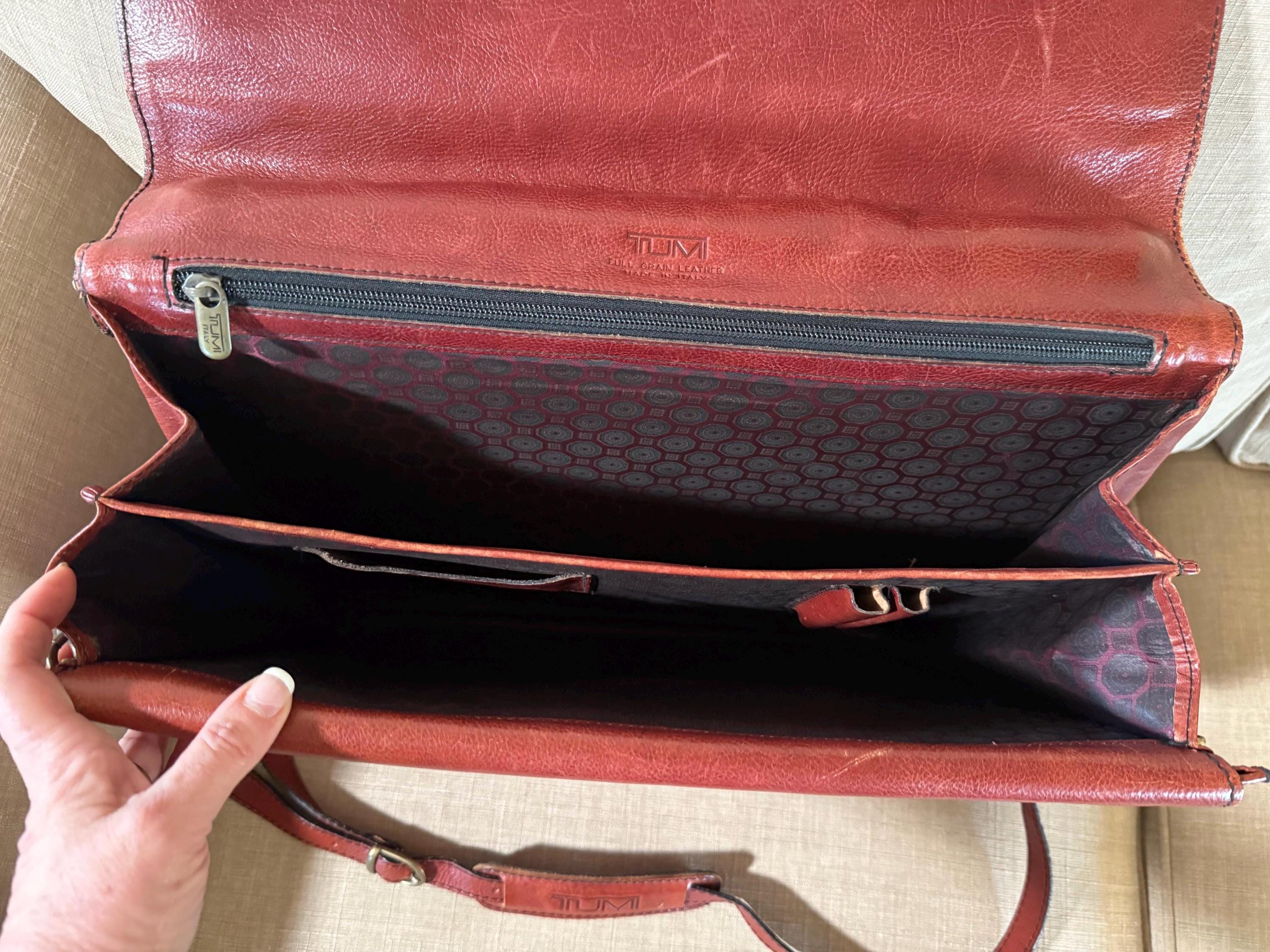 ヴィンテージ TUMI レザーブリーフケース ブラウン ショルダー 