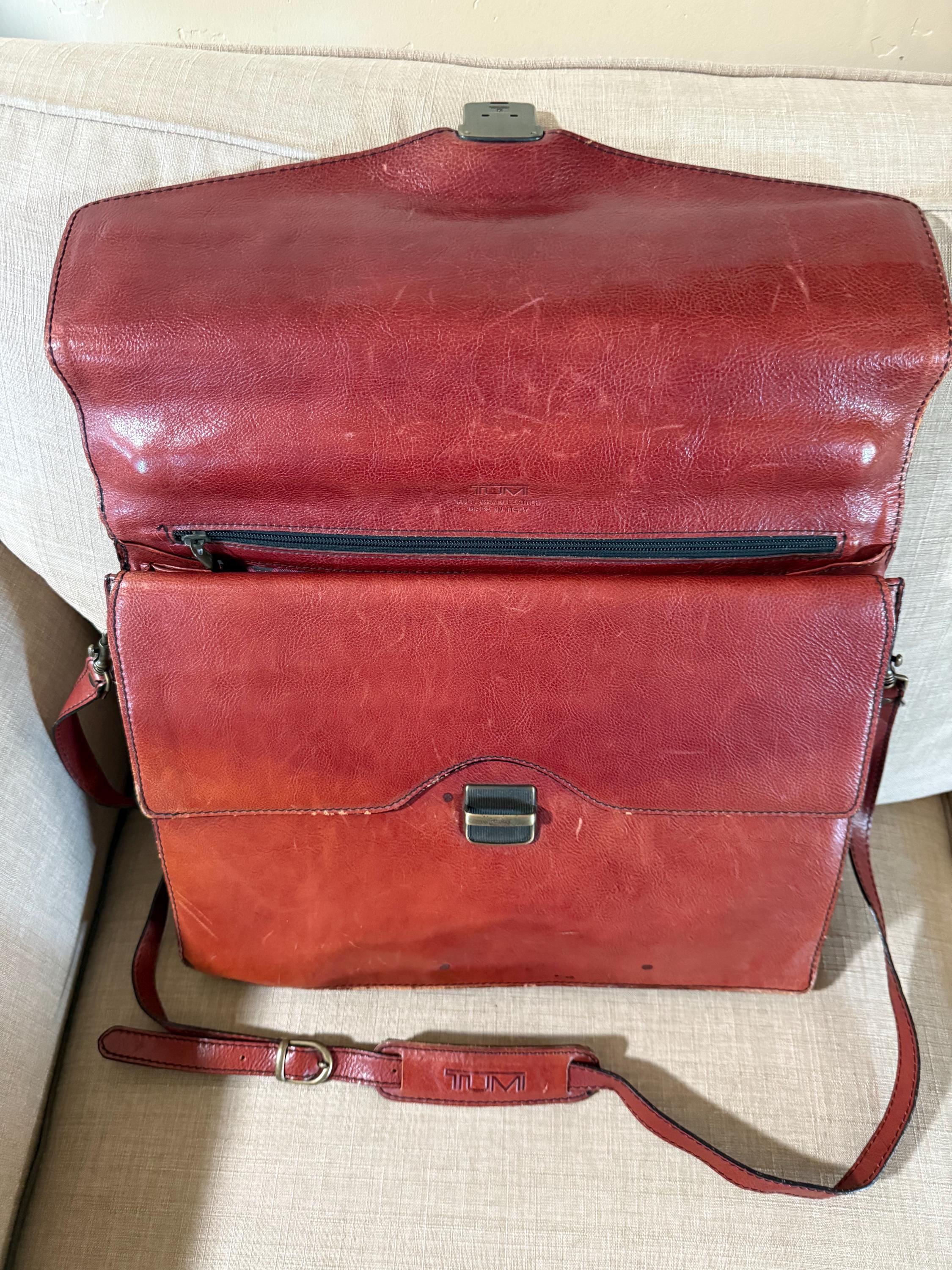 ヴィンテージ TUMI レザーブリーフケース ブラウン ショルダー 