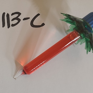 B113C Reliance Spark-L-Lite C-6 1948-1951 Miniature Original Mushroom Tube Rare Find. Blue Base, Green Star, Red Tube