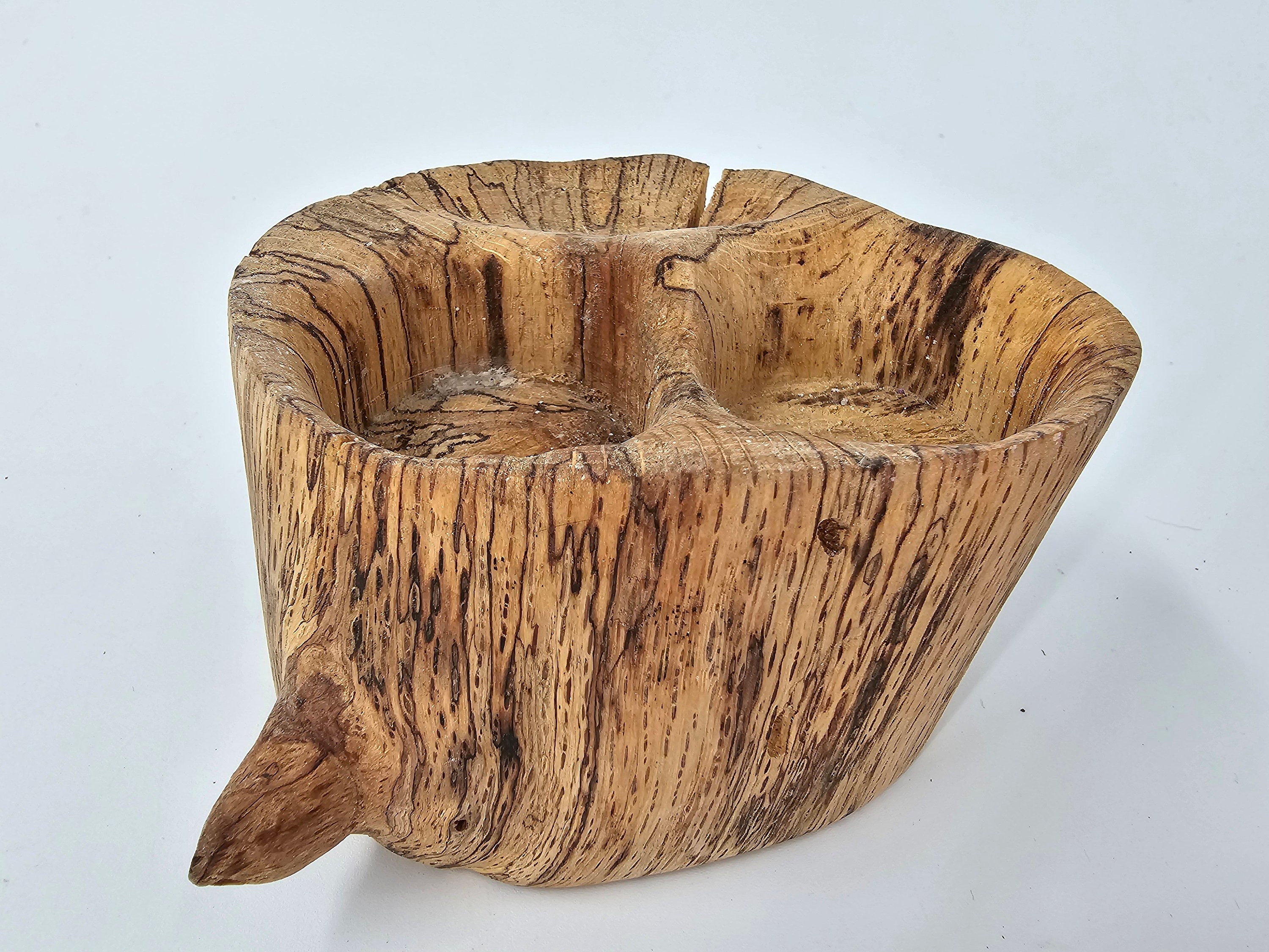 Trio of Hand Crafted Natural Spalted Maple Wood Votive Candle Holders