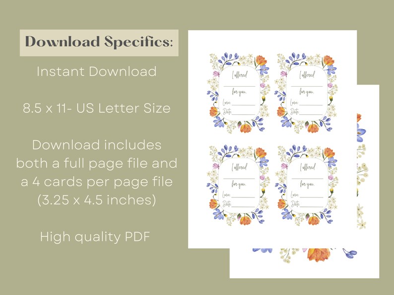 Spiritual Bouquet Printable Blank Card Catholic Card - Etsy