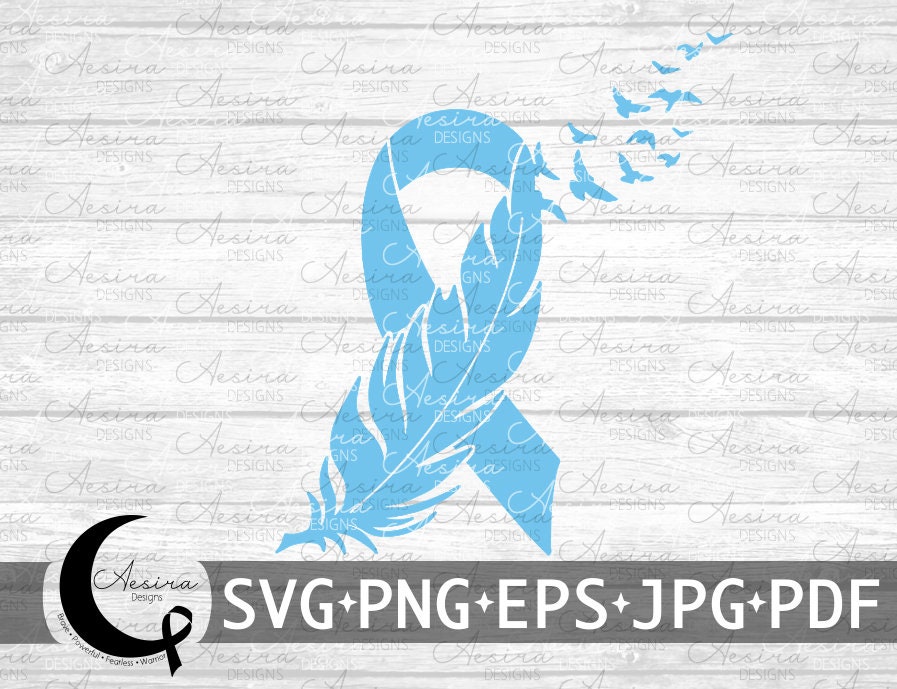 Addison Sticker Svg Addison's Disease Feather Ribbon SVG, Addison's Disease Awareness ...