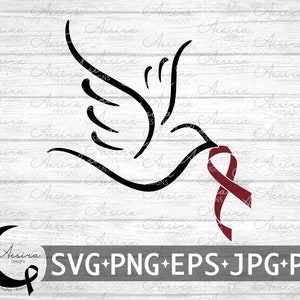 Factor V Leiden Dove Ribbon svg, Factor V Leiden Awareness Ribbon, Factor V Leiden Support Squad, Factor V Leiden Warrior Fighter