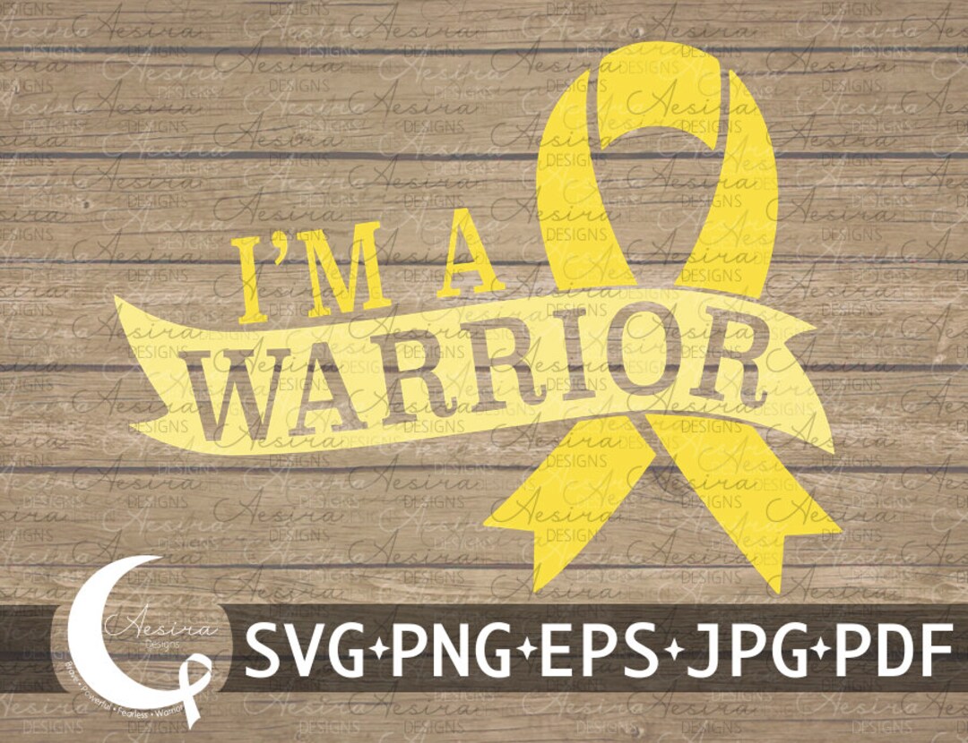 Spina Bifida I'm A Warrior Ribbon Svg, Spina Bifida Awareness Ribbon ...