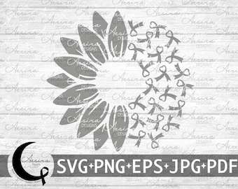 Schizophrenia Sunflower Ribbon svg, Schizophrenia Awareness Ribbon, Schizophrenia Support Squad, Schizophrenia Warrior, Schizophrenia Fight