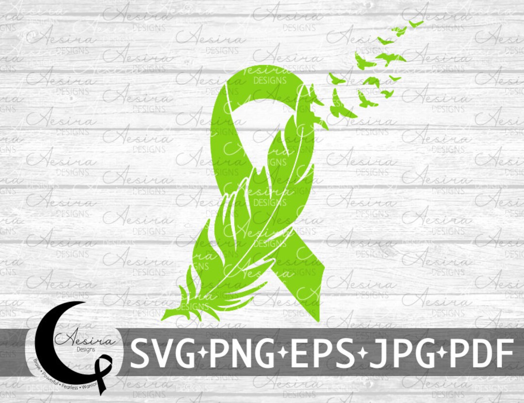 Muscular Dystrophy Feather Ribbon Svg Muscular Dystrophy Etsy