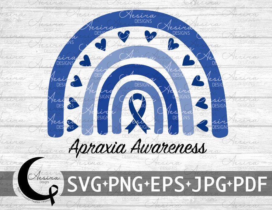 Apraxia Rainbow Boho SVG, Apraxia Awareness Ribbon, Apraxia Support ...