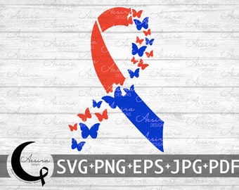 Congenital Heart Disease Butterfly Ribbon SVG, Congenital Heart Awareness, CHD Support Squad, Heart Disease Warrior Fighter, CHD Strong