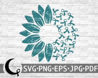 Transtorno de estresse pós-traumático Sunflower Ribbon svg, PTSD Awareness Ribbon, PTSD Support Squad, Ptsd Warrior, Ptsd Fighter, PTSD Ribbon svg