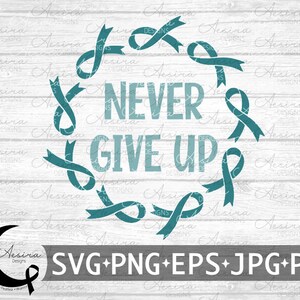 Post-Traumatic Stress Disorder Never Give Up Ribbon svg, PTSD Awareness Ribbon, PTSD Support Squad, Ptsd Warrior, Ptsd Fighter, PTSD Ribbon