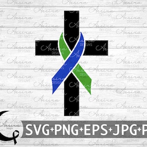 Idiopathic Intracranial Hypertension Cross Ribbon, IIH Awareness Ribbon, Idiopathic Intracranial Hypertension Support Squad, IIH Ribbon