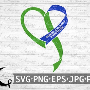 Idiopathic Intracranial Hypertension Heart Ribbon, IIH Awareness Ribbon, Idiopathic Intracranial Hypertension Support Squad, IIH Ribbon