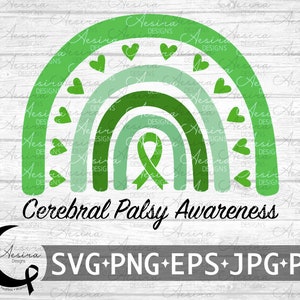 Paralisi cerebrale Rainbow Boho SVG, Consapevolezza della paralisi cerebrale, Squadra di supporto per la paralisi cerebrale, Combattente guerriero della paralisi cerebrale, Cerebral Be Strong