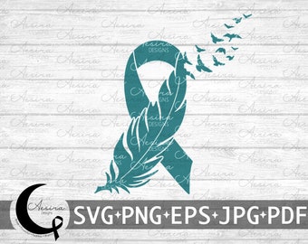 Fita de penas para transtorno de estresse pós-traumático svg, fita de conscientização de PTSD, esquadrão de apoio de PTSD, guerreiro de Ptsd, lutador de Ptsd, fita de PTSD svg