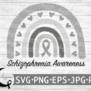 Cinta arco iris de esquizofrenia svg, Cinta de concienciación sobre la esquizofrenia, Escuadrón de apoyo a la esquizofrenia, Guerrero de la esquizofrenia, Luchador de la esquizofrenia