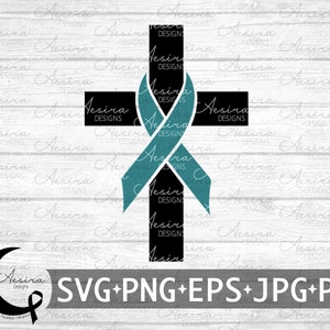 Polycystic Kidney Disease Cross Ribbon svg, Polycystic Kidney Disease Awareness Ribbon, PKD Support Squad, PKD Warrior, PKD Fighter