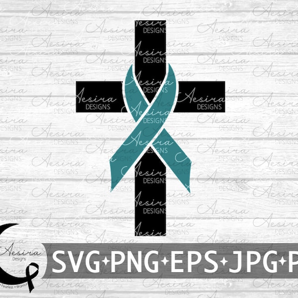 OCD Cross Ribbon svg, Obsessive compulsive disorder Awareness Ribbon, OCD Support Squad, OCD Warrior, Ocd Fighter, Ocd Tough, Ocd Strong